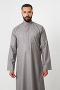 Men's dark gray winter thobe