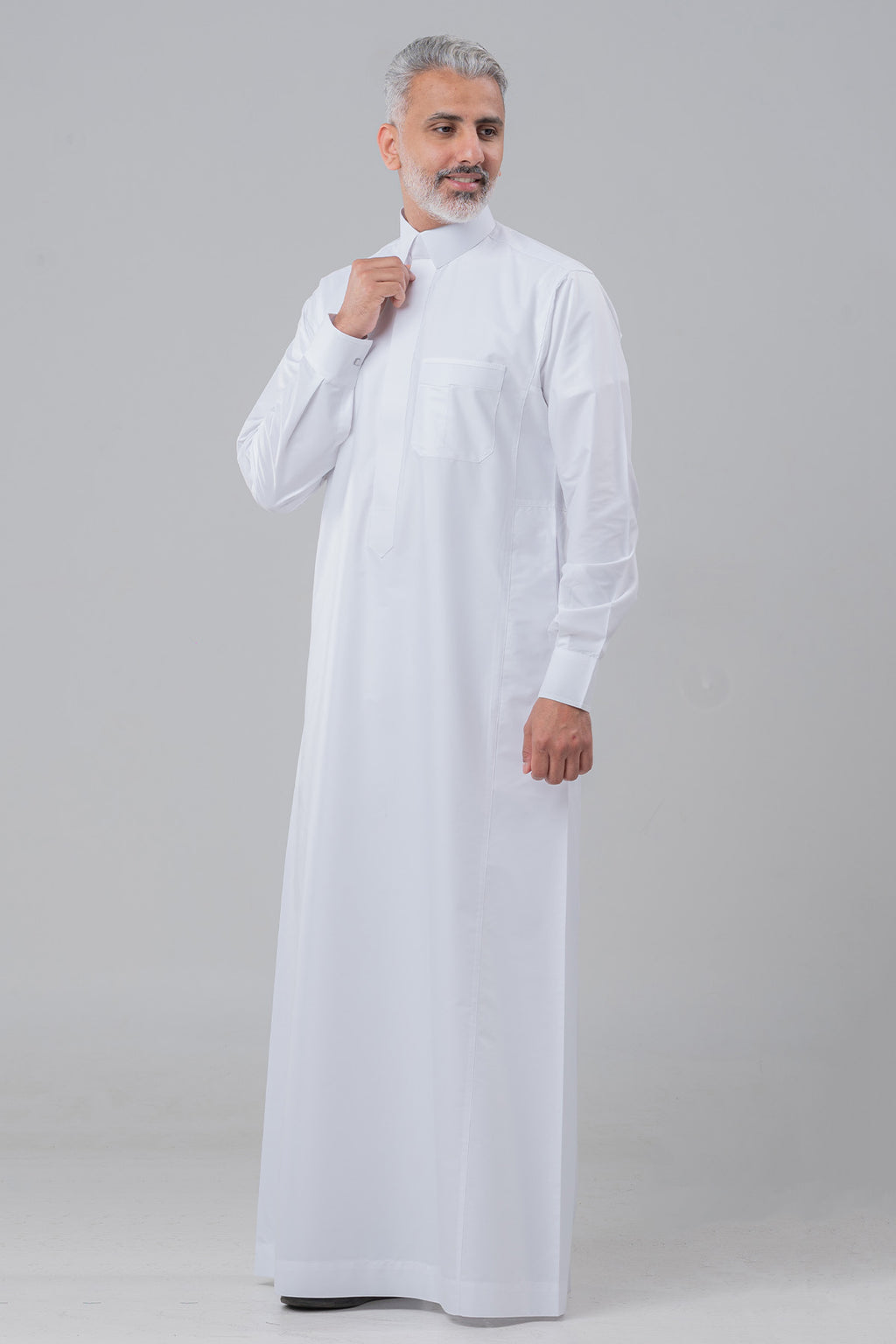 Men's Trendy White Striped Thobe