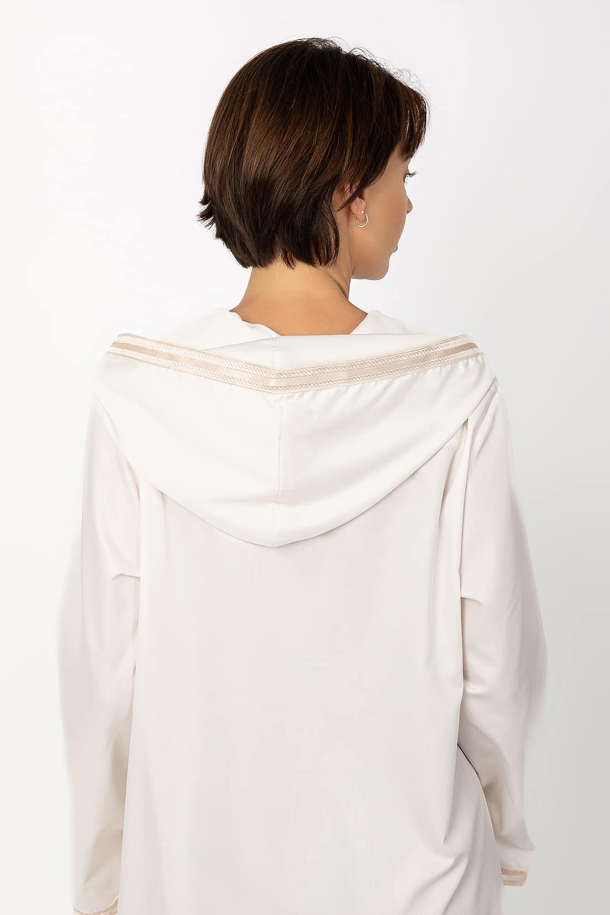 Women's Moroccan Cream Jalabiya
