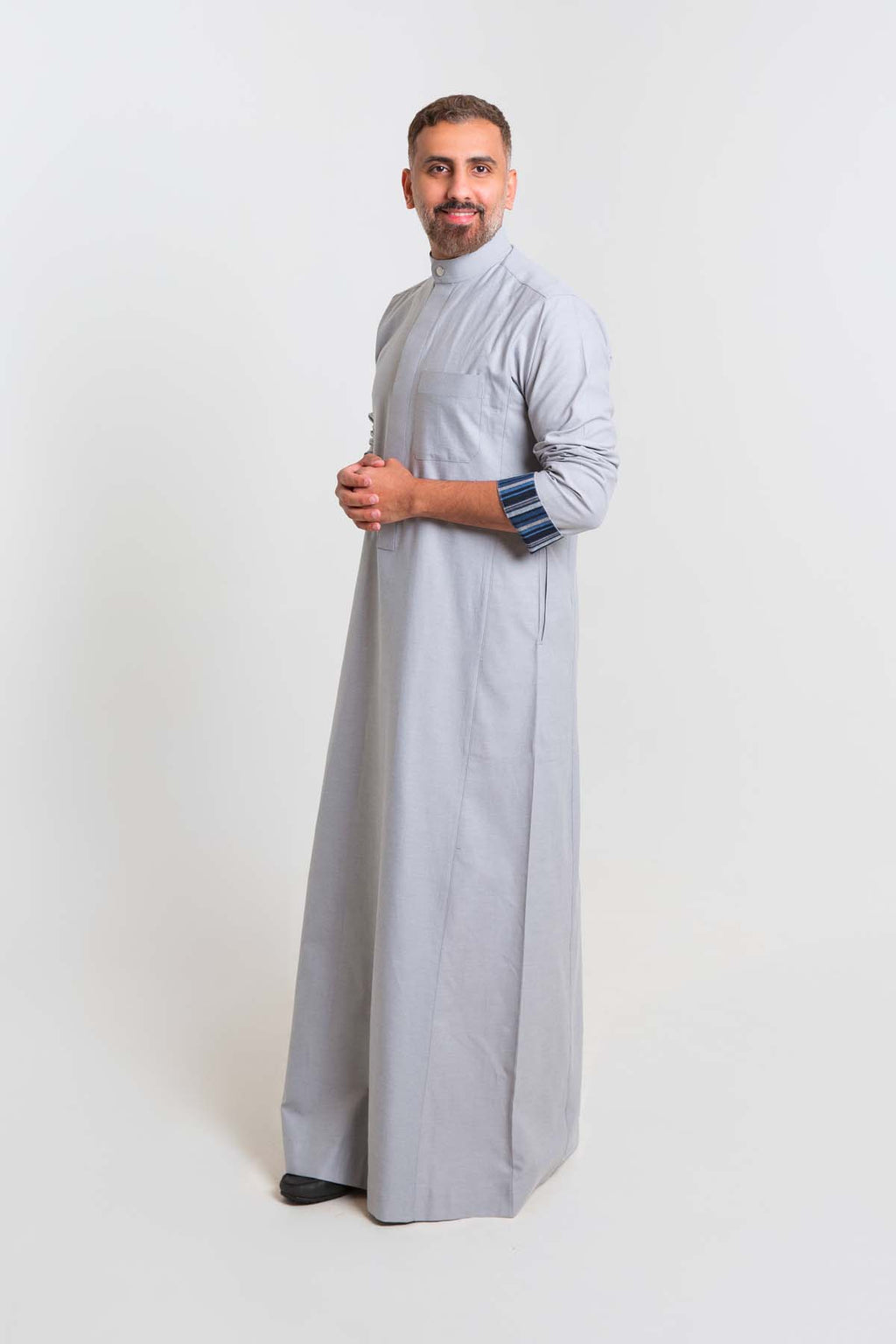 ثوب رجالي ري ثوب اكسفورد رمادي
