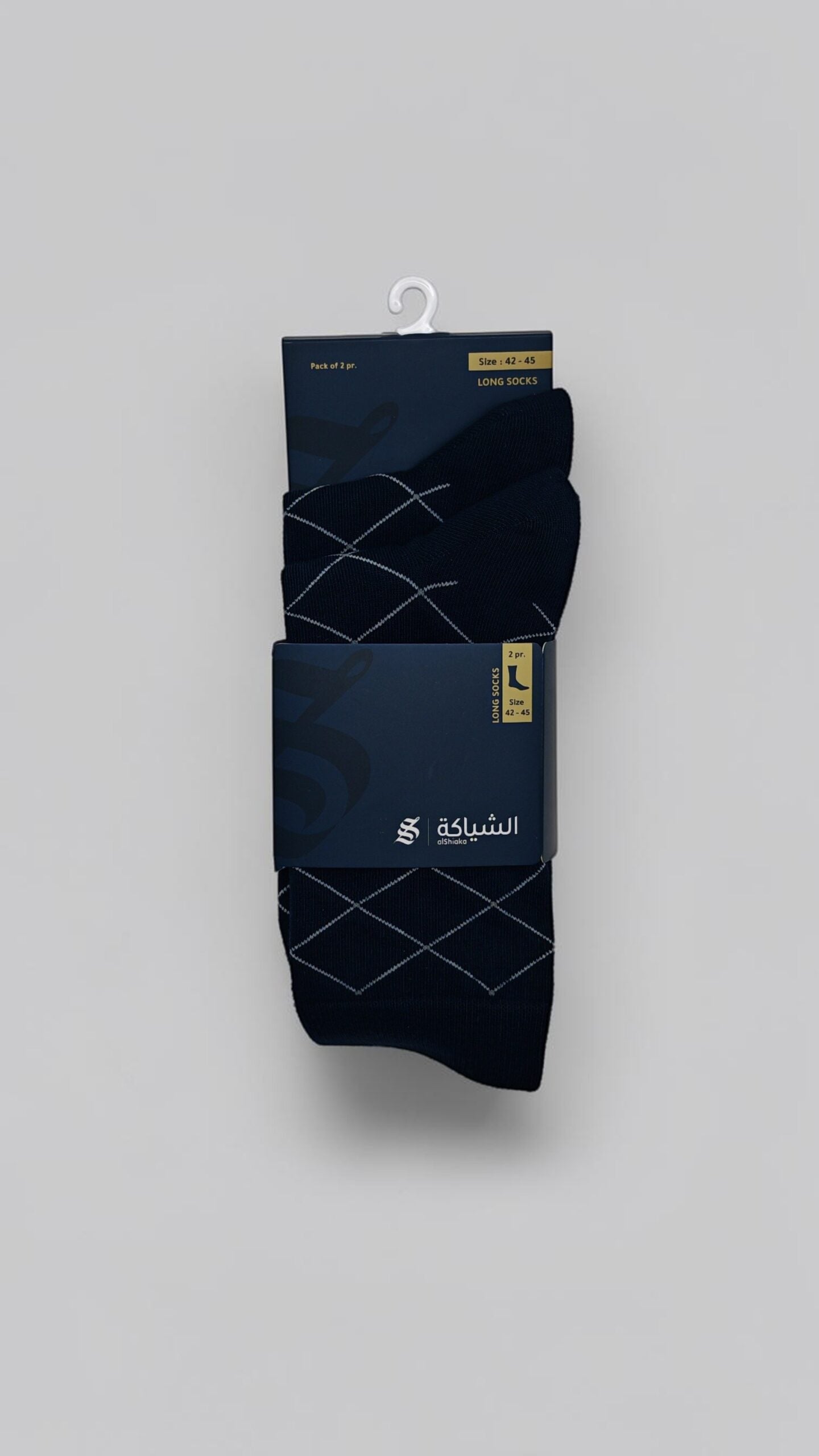 Men's 3-Pack Diamond Pattern Long Cotton Socks
