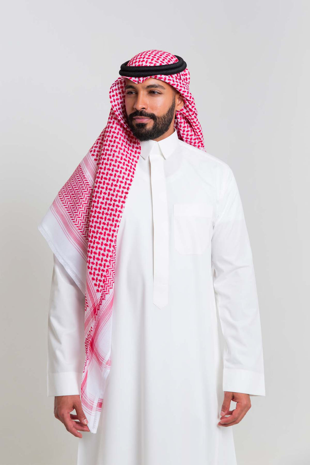 ثوب أعمال برايم, لون كريمي, ياقة قلاب