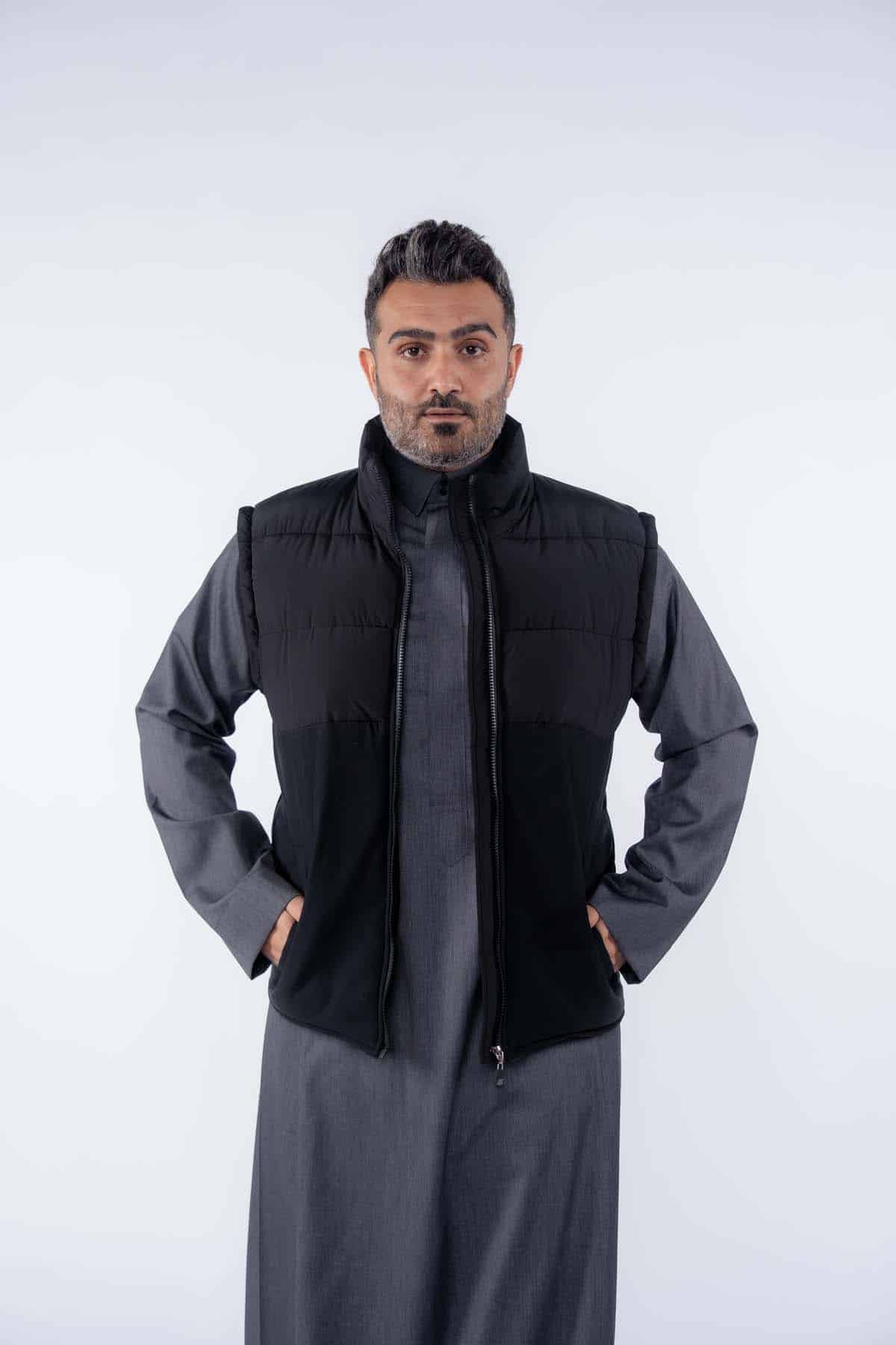 ثوب أعمال شتوي رجالي رمادي