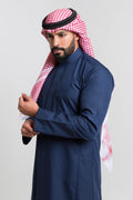 ثوب كلاسيك صيفي كحلي