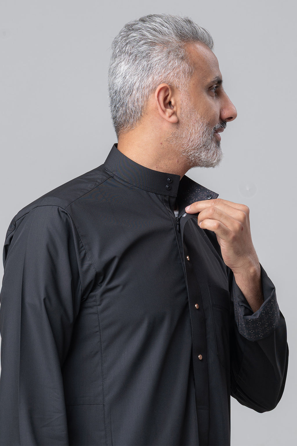 Men's Trendy Elegant Thobe - Black