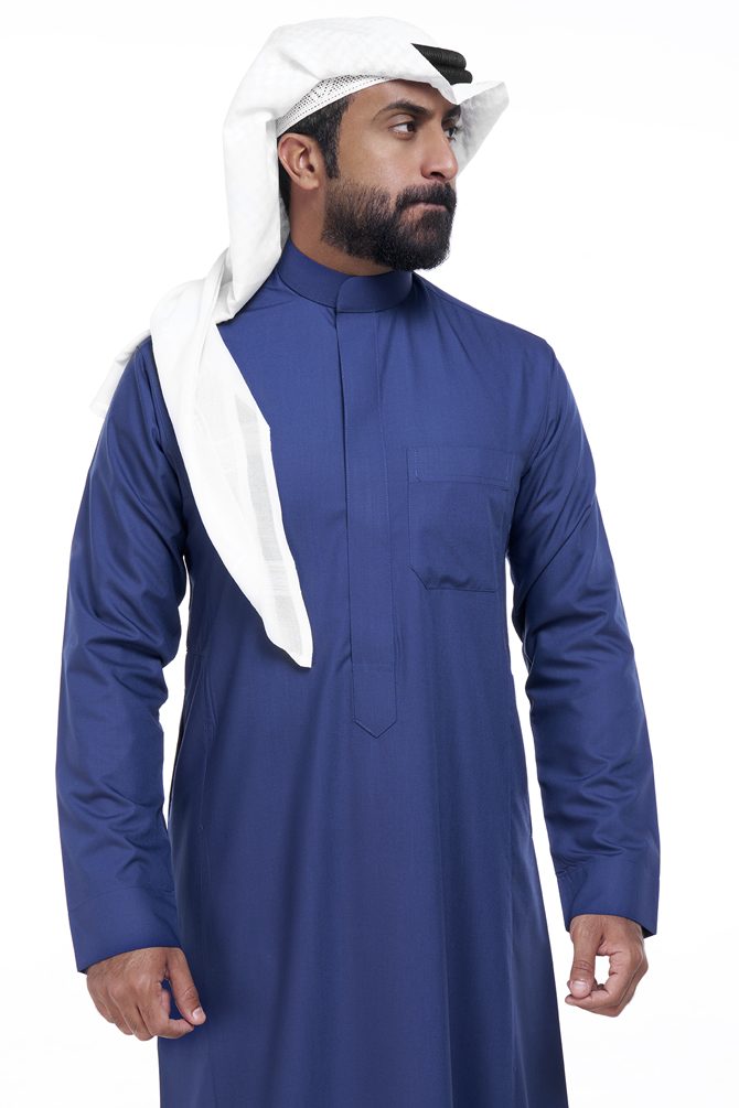 Men's navy summer thobe