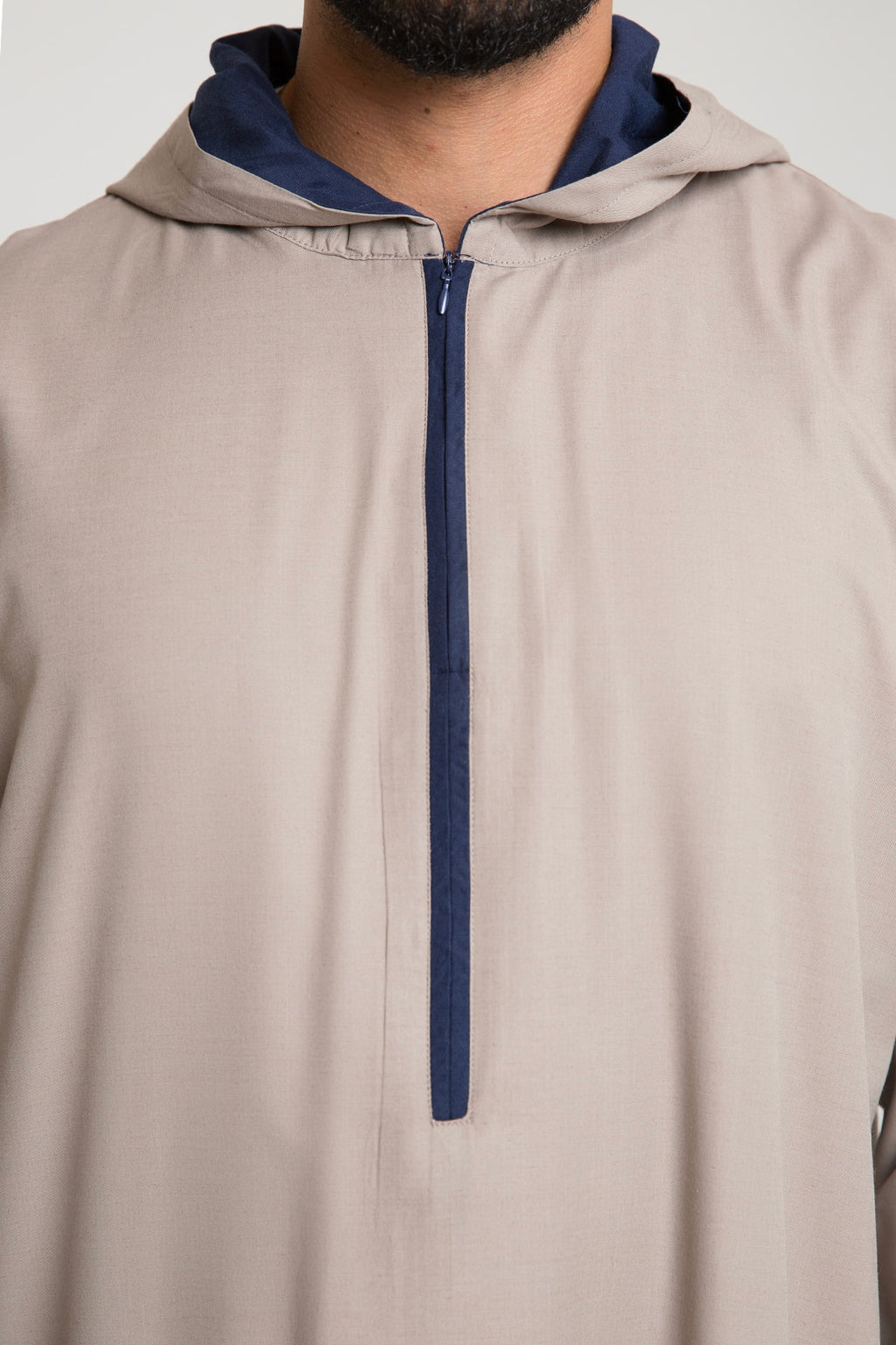 Rithobe jalabiya, long sleeves, beige