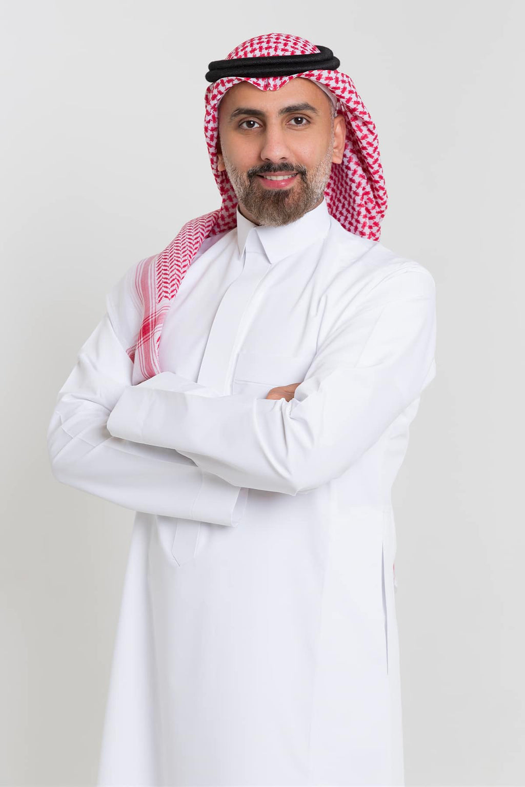 ثوب فاخر فينو أبيض – ياقة قلاب