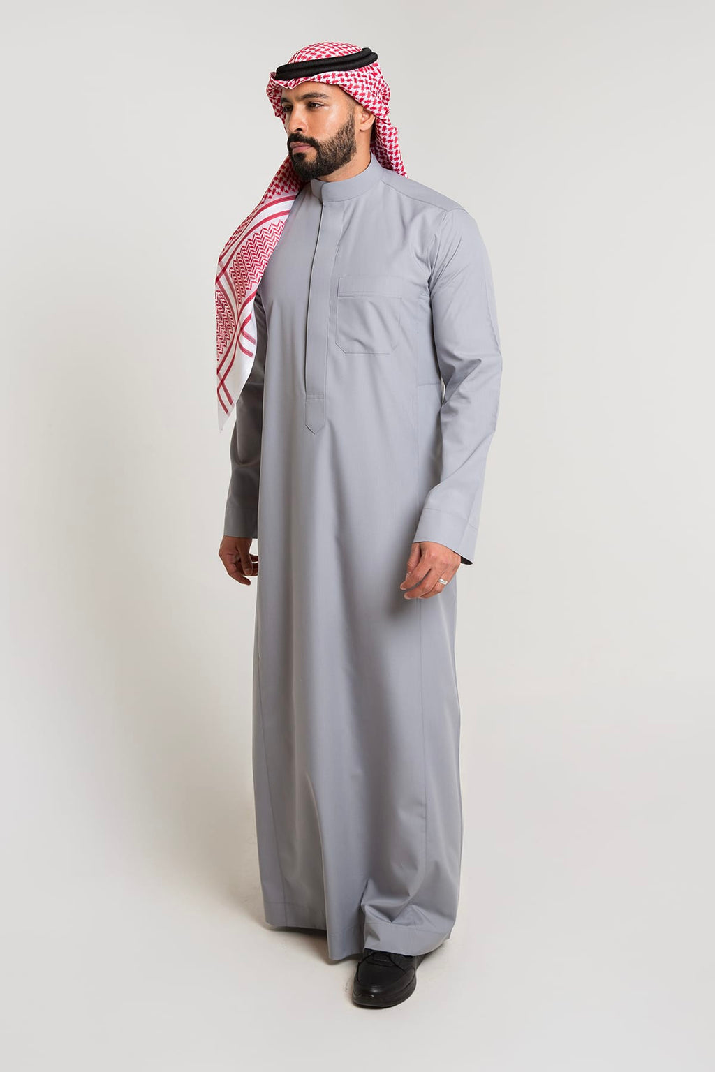 ثوب كلاسيك صيفي رمادي