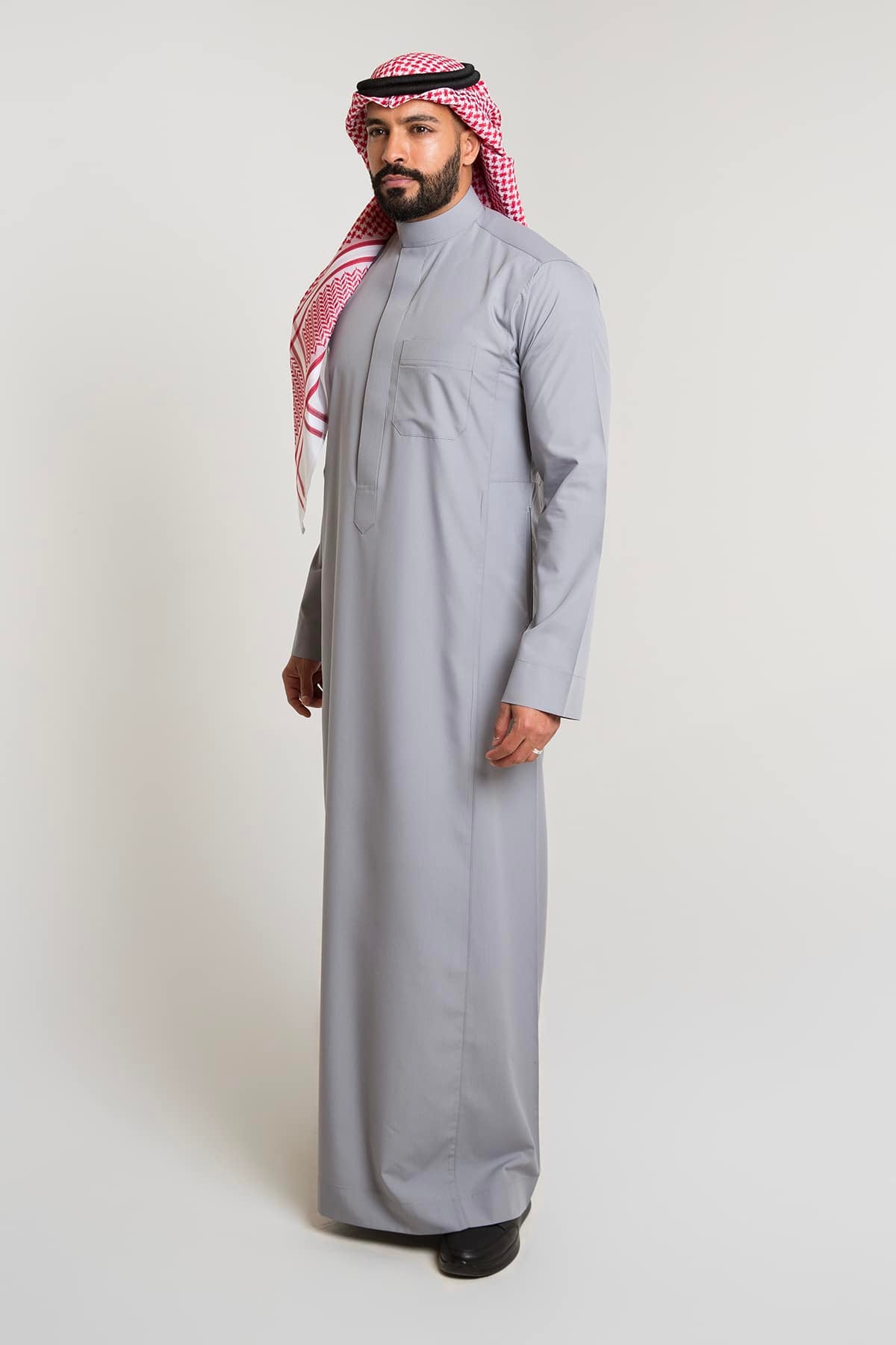 ثوب كلاسيك صيفي رمادي